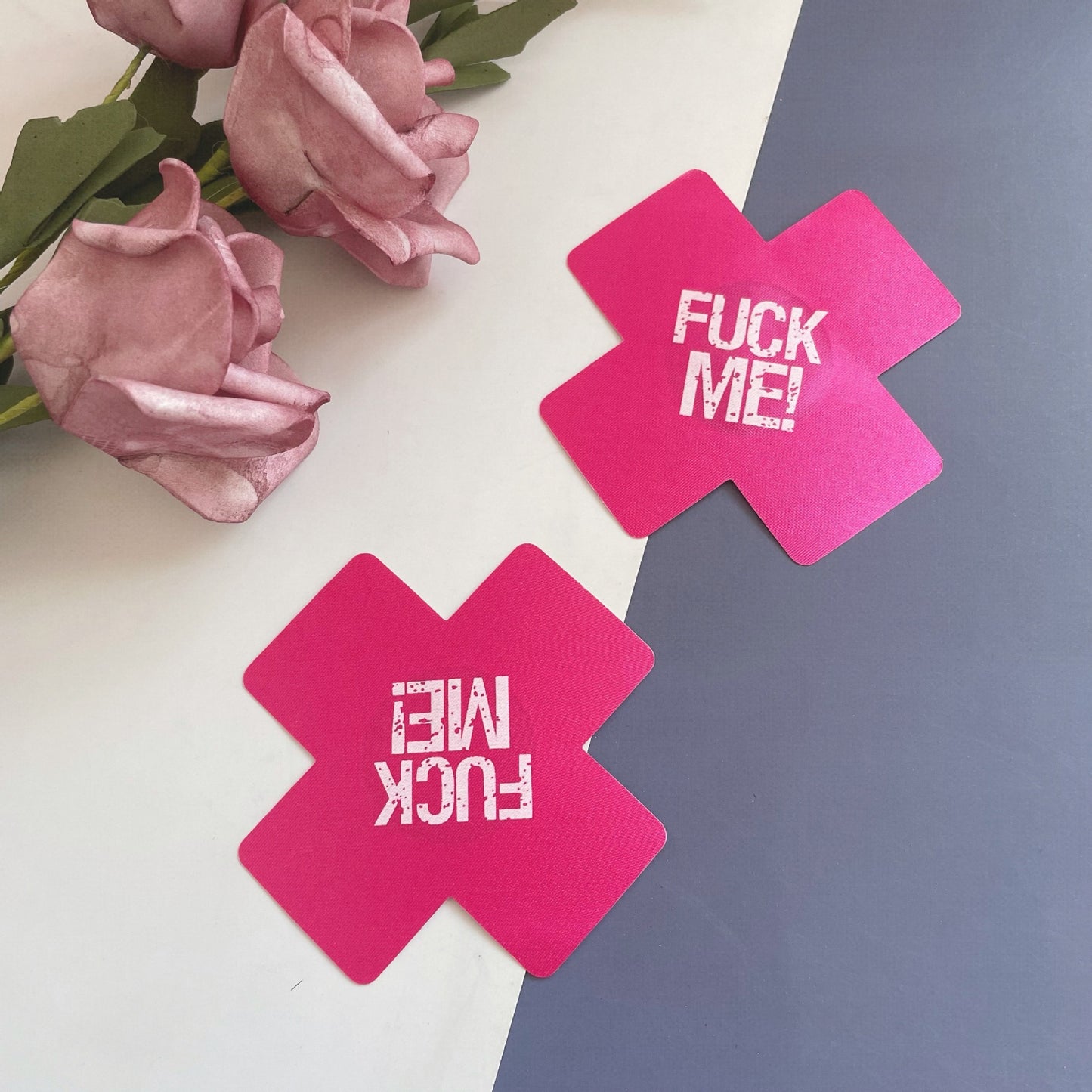 "F**K ME!" Disposable Cross Nipple Covers