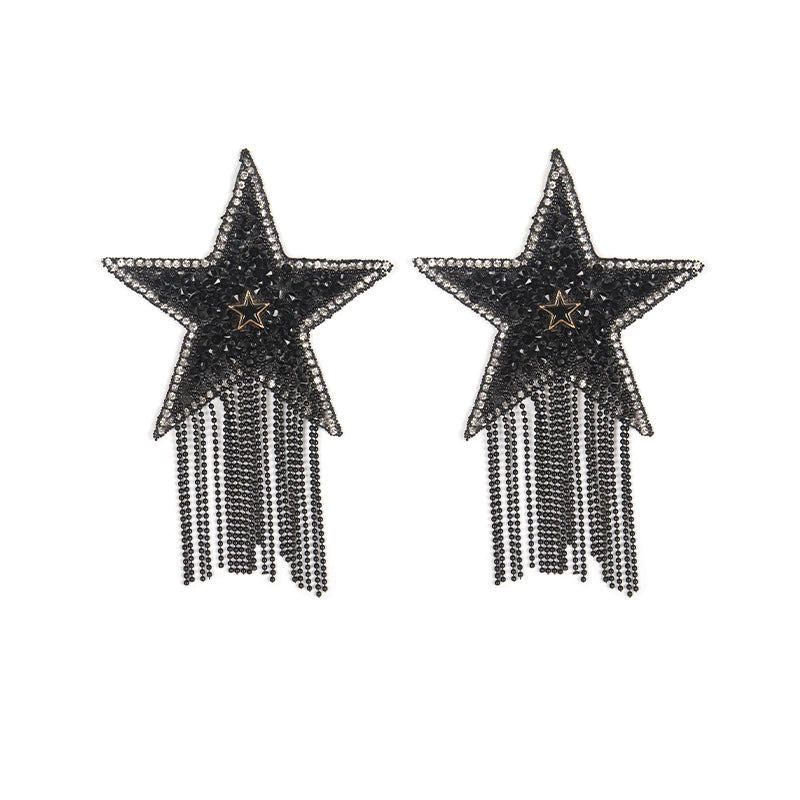 Pasties para pezones con borlas de estrellas