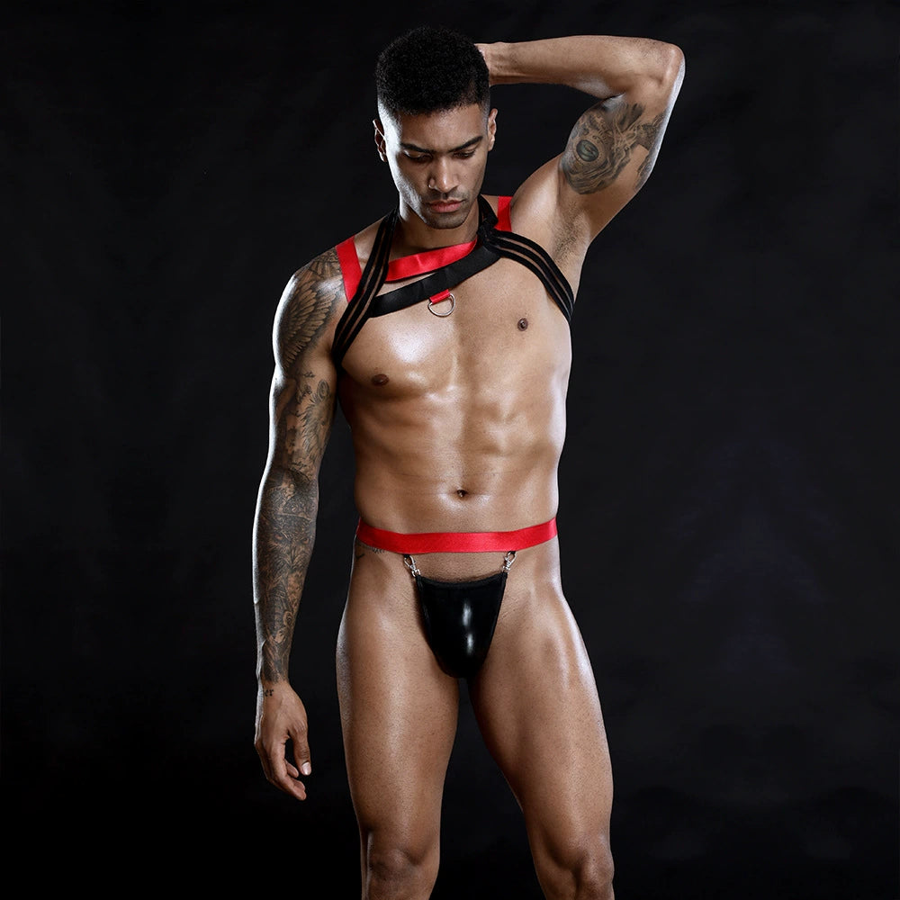 Men's Bondage Roleplay Costume Set
