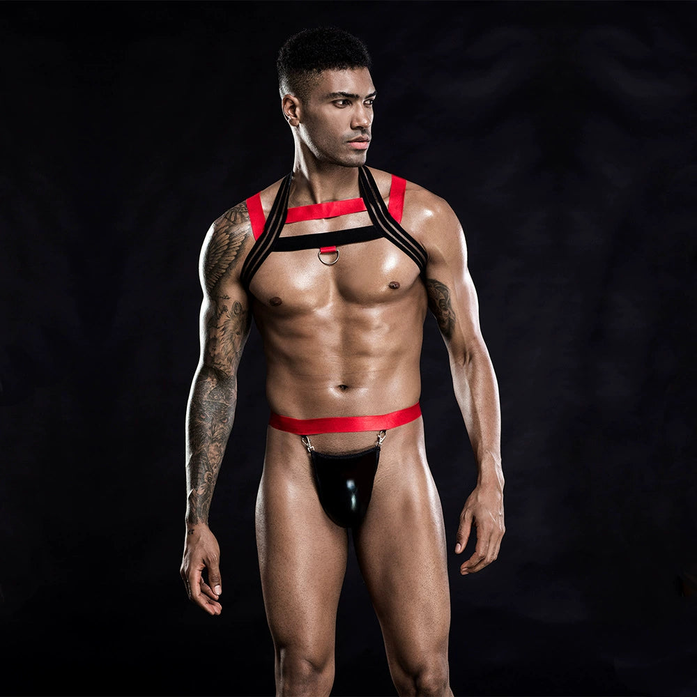 Men's Bondage Roleplay Costume Set