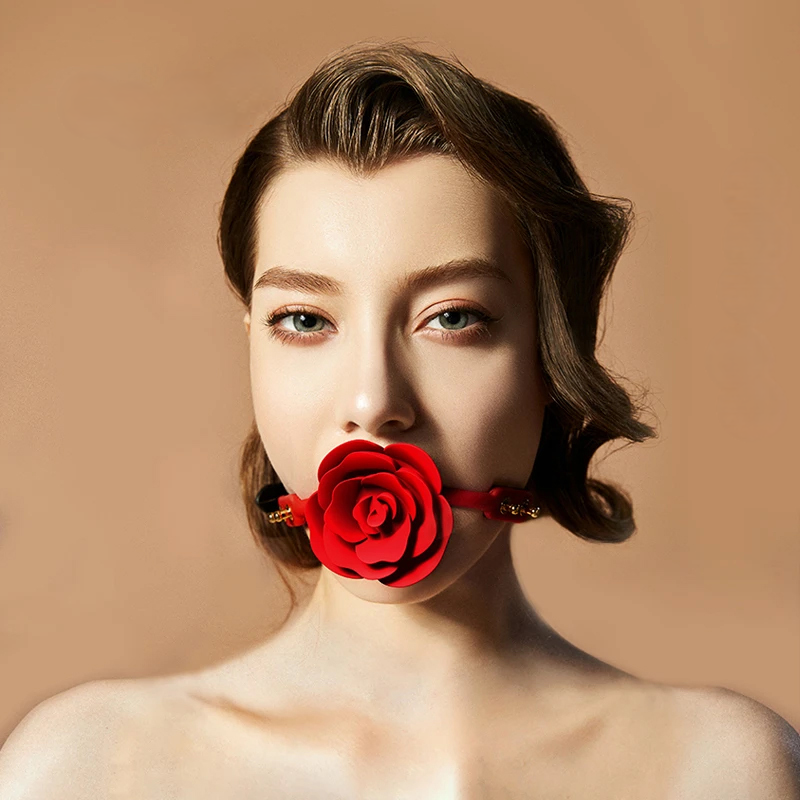 Silicone Rose Gag Ball BDSM Accessory