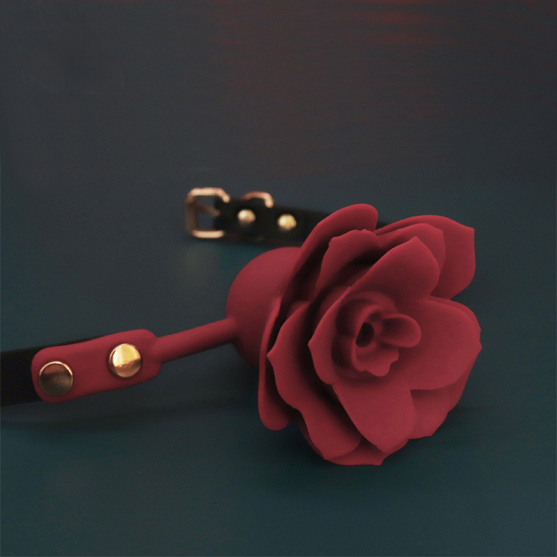 Silicone Rose Gag Ball BDSM Accessory