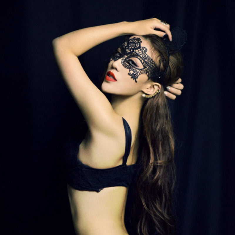 Black Lace Eye Cat Style Mask