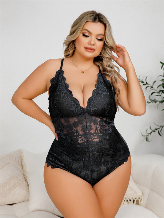 Sexy Lace Shapewear Bodysuit Plus Size