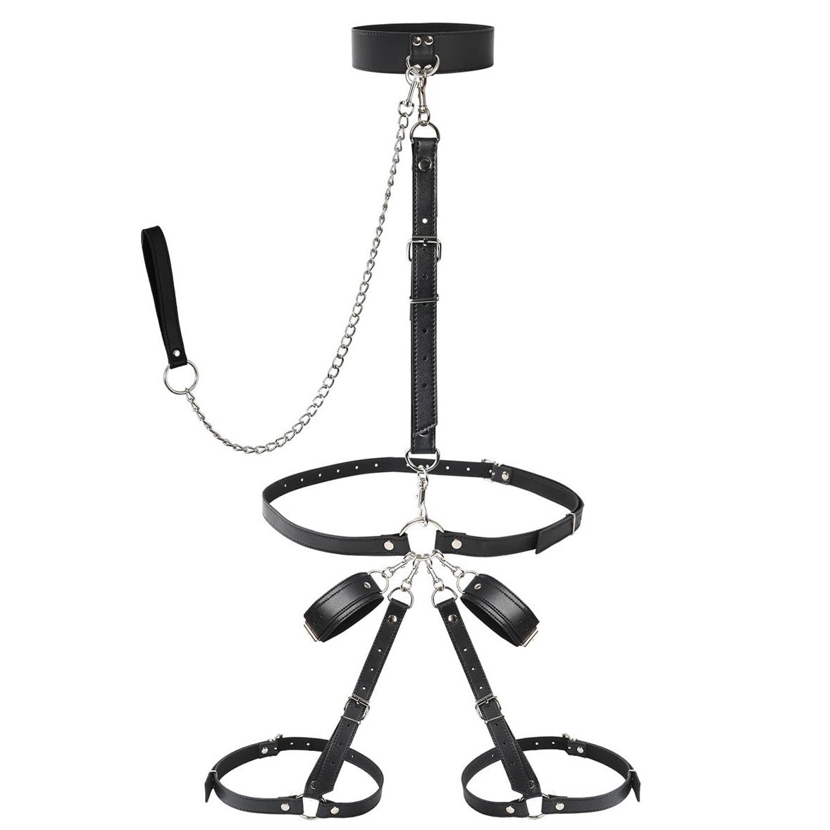 Body Restraint Chain with Hand & Neck Cuffs
