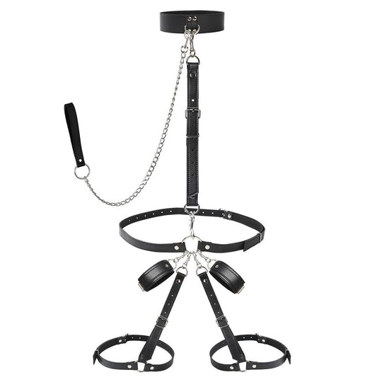 Body Restraint Chain with Hand & Neck Cuffs