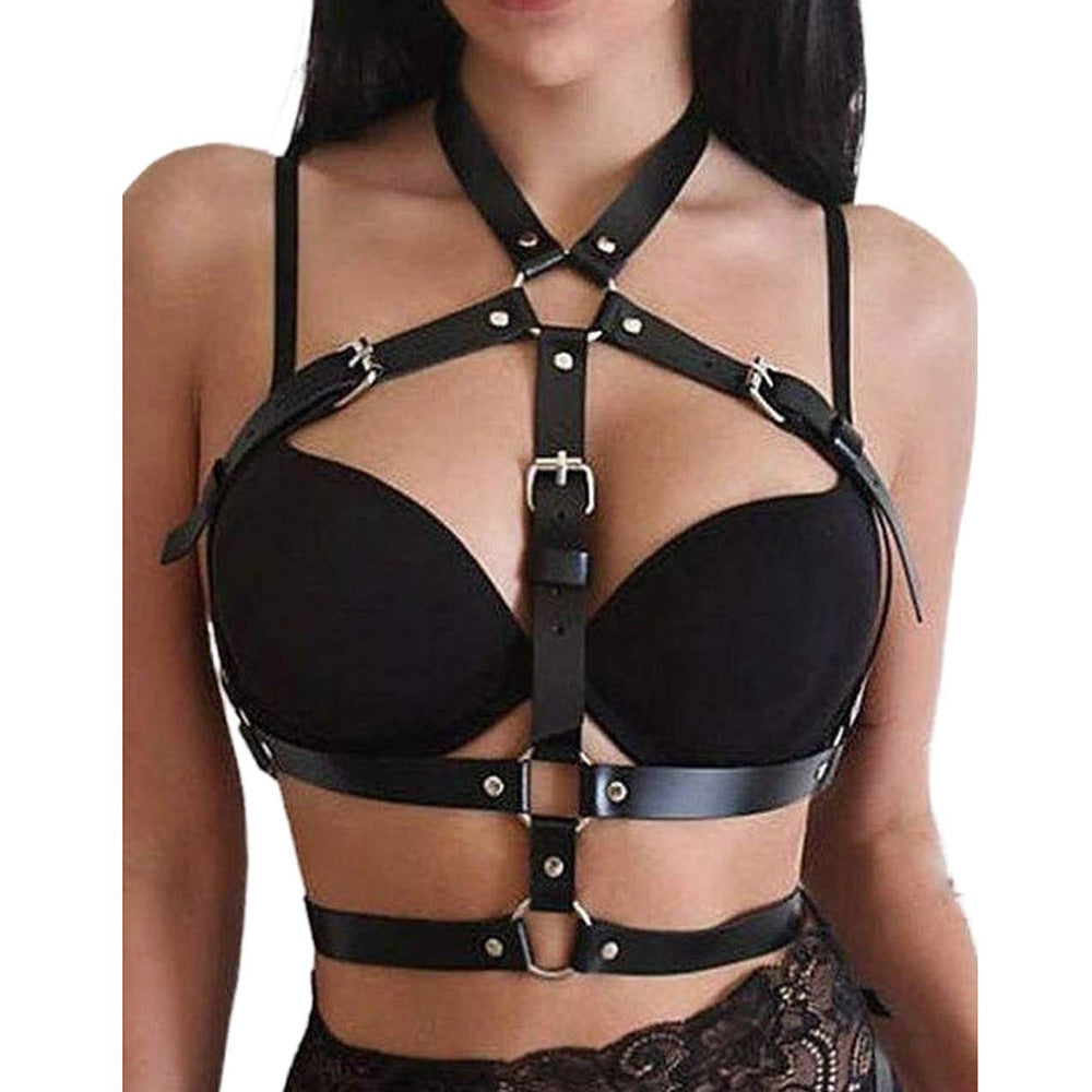 Ladies Leather Chest Harness