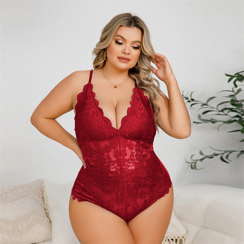 Sexy Lace Shapewear Bodysuit Plus Size