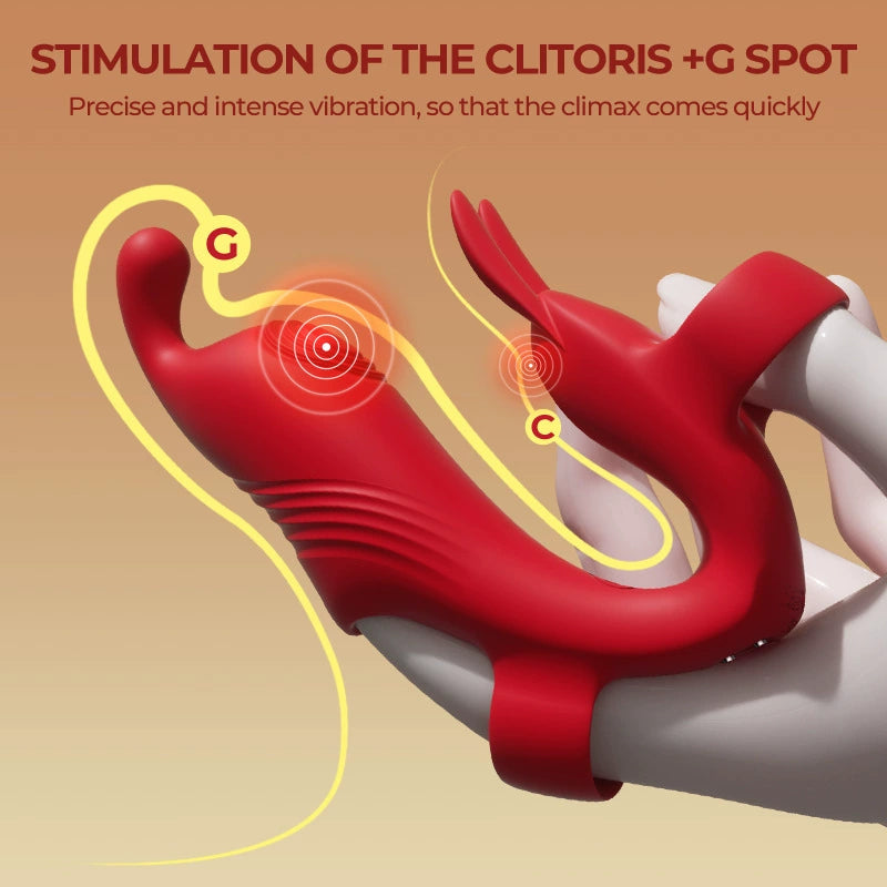 Teasing Bunny Finger Vibrator – Dual Motors for Foreplay & Insertion